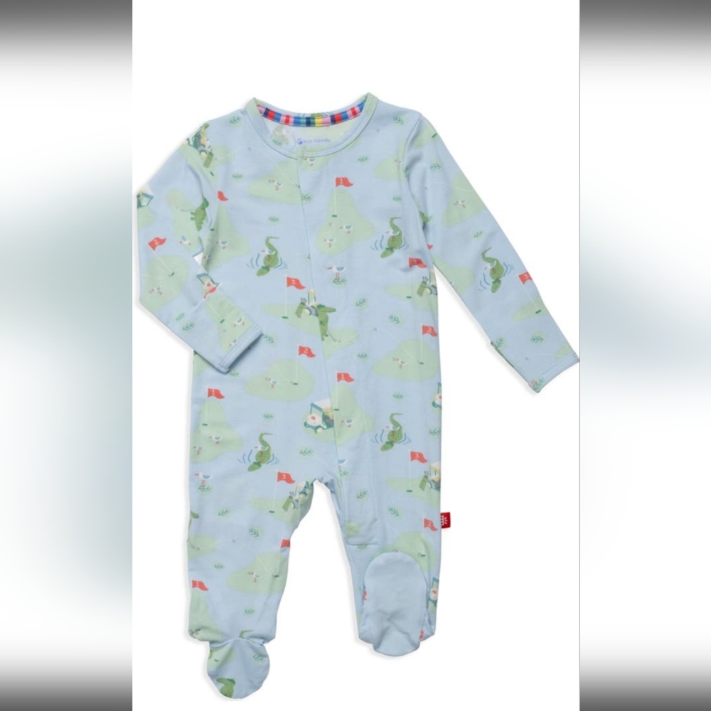 Magnetic Me Light Blue and Green Kids Footie